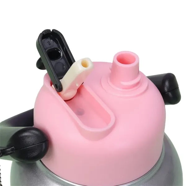 27 oz 316 SS Dual-Drink Insulated Kettle with Straw & Handle