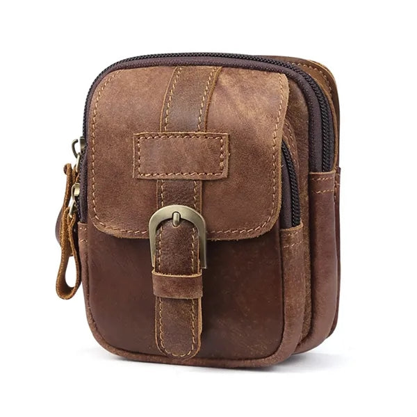 Vintage Outdoor Fanny Pack in Top-Grain Genuine Leather