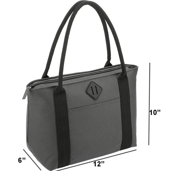 Oxford Cloth Tote Cooler Bag With Front Pocket