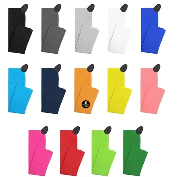 Fiber leather sheath magnetic golf towel
