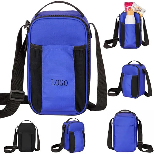 Leak Proof 6 Can Crossbody Cooler Bag With Front Pocket