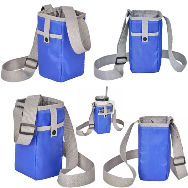 Polyester Insulated 40oz Bottle Sling Bag