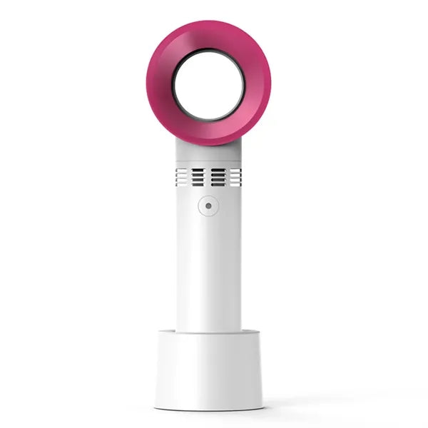 Portable Plastic USB Rechargeable Bladeless Fan with Base