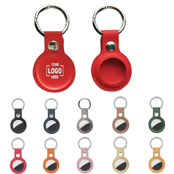 Premium PU Leather Tracking Device Case with Keychain