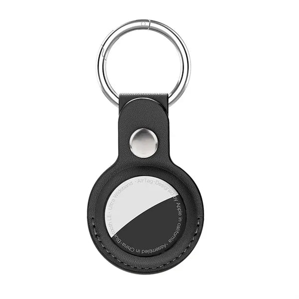 Premium PU Leather Tracking Device Case with Keychain