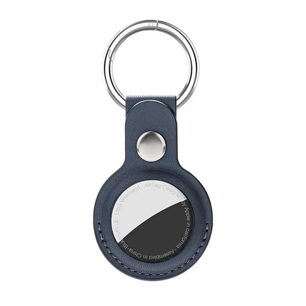 Premium PU Leather Tracking Device Case with Keychain