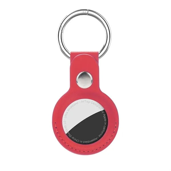 Premium PU Leather Tracking Device Case with Keychain