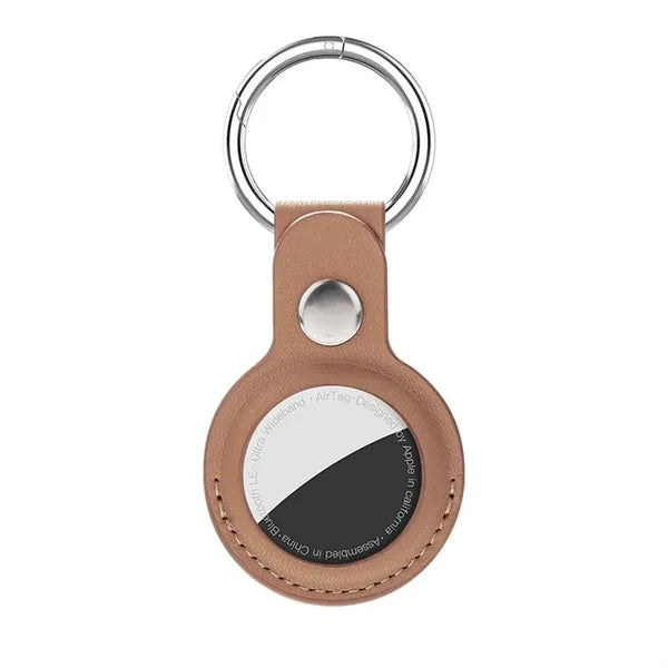 Premium PU Leather Tracking Device Case with Keychain