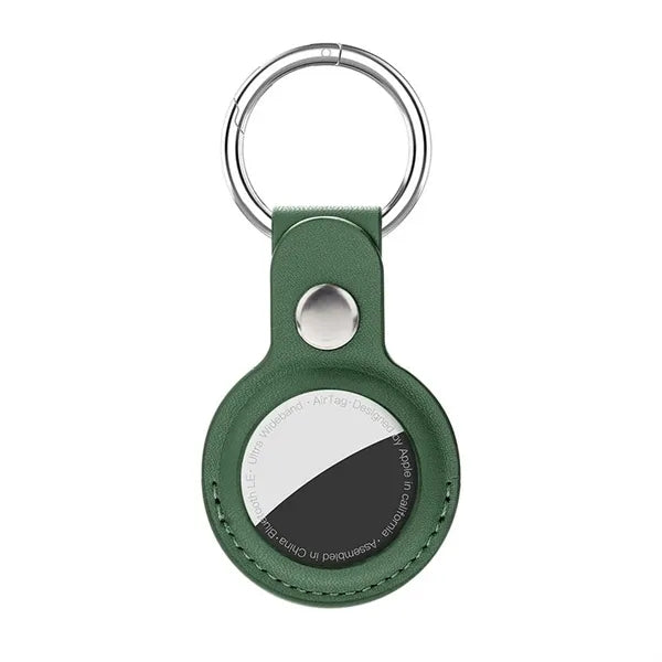 Premium PU Leather Tracking Device Case with Keychain