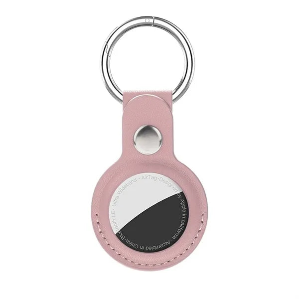 Premium PU Leather Tracking Device Case with Keychain