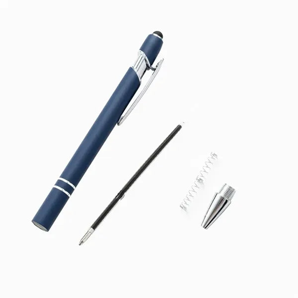 Metal Retractable Ballpoint Pen with Stylus tip