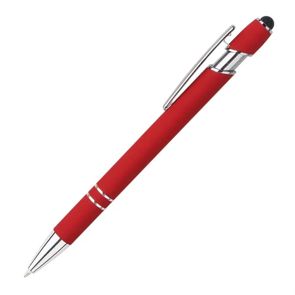 Metal Retractable Ballpoint Pen with Stylus tip