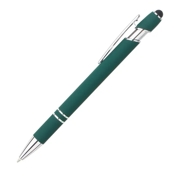 Metal Retractable Ballpoint Pen with Stylus tip