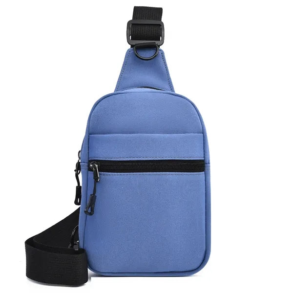 Unisex Crossbody Sling Bag, 4 Pockets, Dual Adjustable Hooks