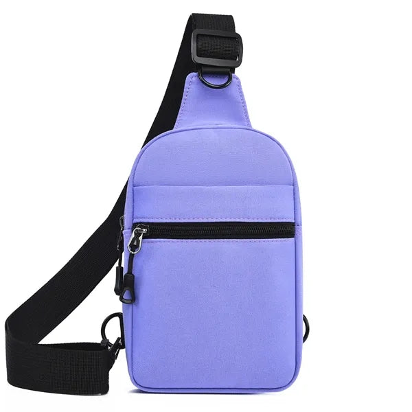 Unisex Crossbody Sling Bag, 4 Pockets, Dual Adjustable Hooks