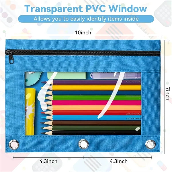 Multifunctional Pencil Bag With Transparent Window