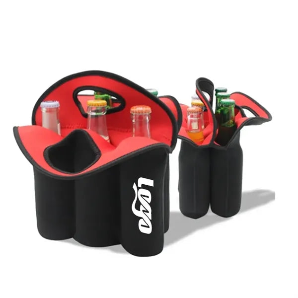 6-Pack Neoprene Tote Bag for Beer and Wine Bottle Cooling