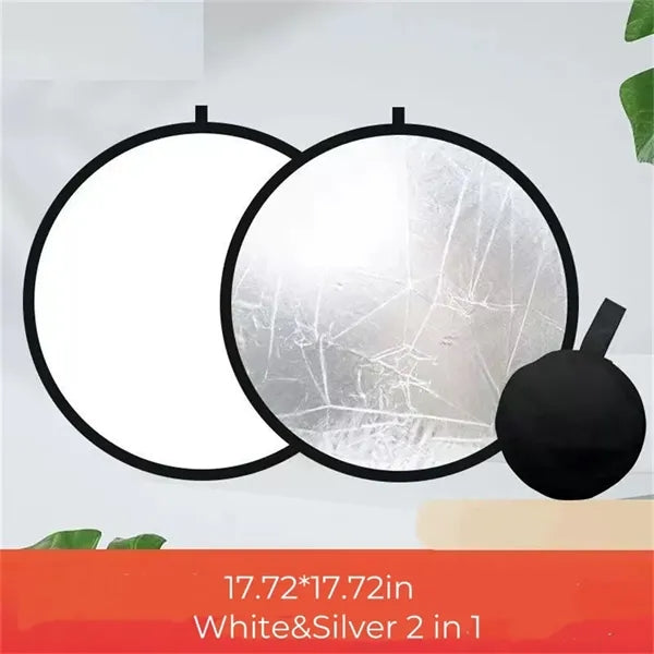 2 - in - 1 Round Foldable Photography Reflector