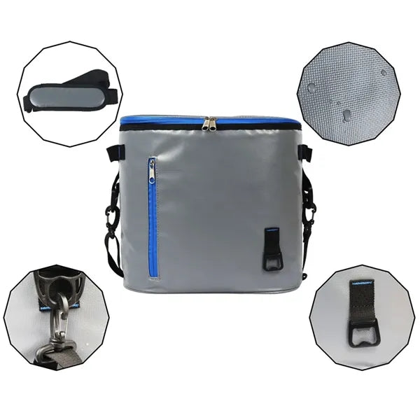 PVC 24 Can Insluated Cooler Bag W/Bottle Opener