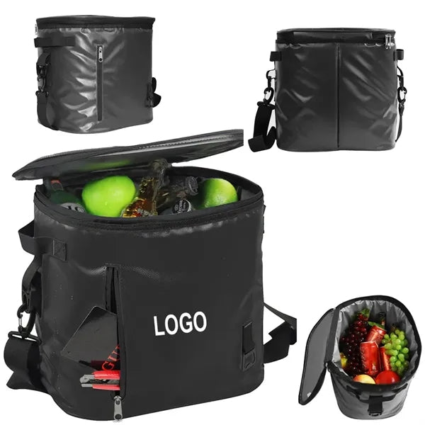 PVC Insluated Cooler Bag W/Bottle Opener And Adjust Shoulder
