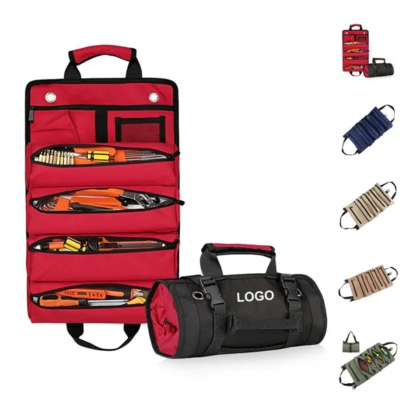 Oxford Cloth Tool Organizer Roll up Bag With 4 compartments