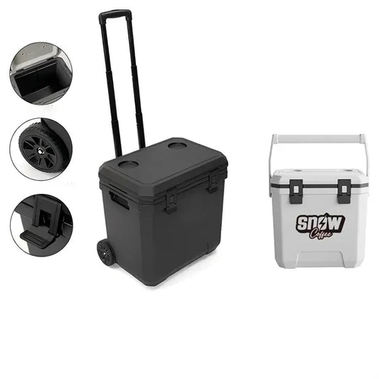 38QT Large Cooler Box with Wheels and Pull Rods