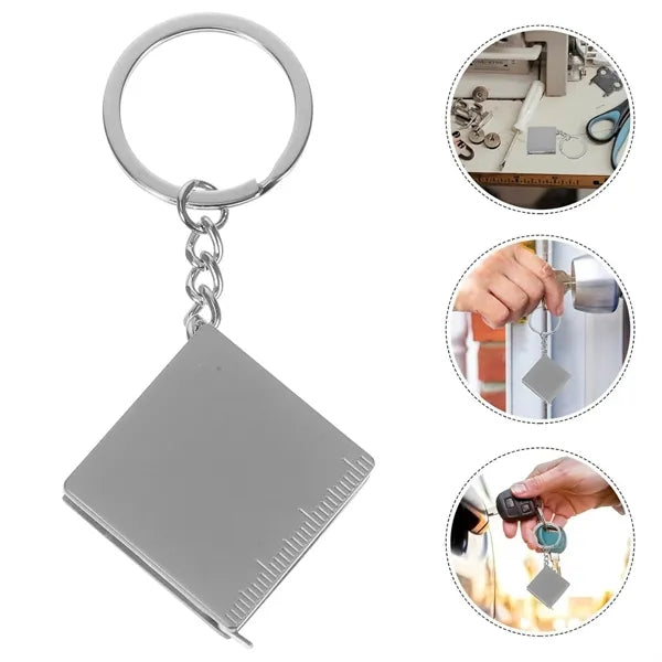 1M/3ft Mini Steel Tape Measure Keychain