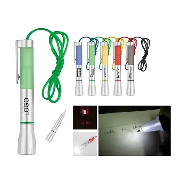LED Light-Up Lanyard Pen with Clip