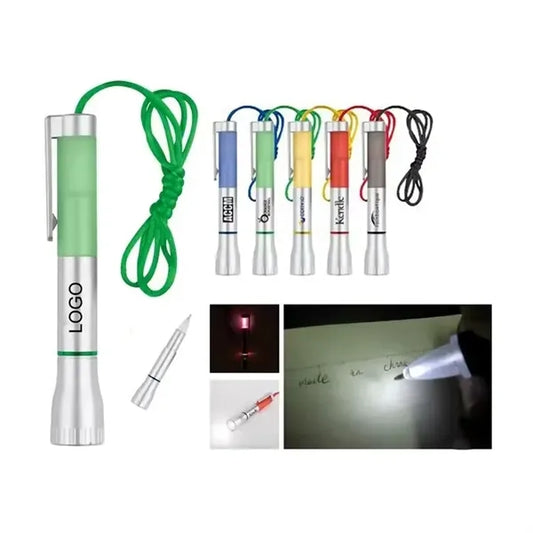 LED Light-Up Lanyard Pen with Clip