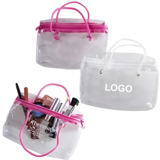 Water Resistan Makeup Crystal Clear Tote Bag