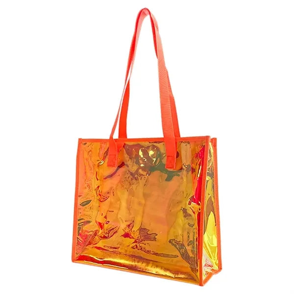 Large Capacity Water Resistant Colorful Laser PVC Tote Bag