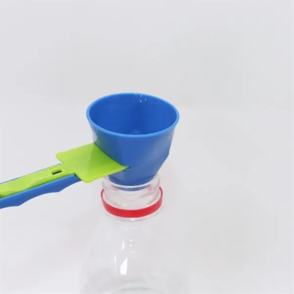 Funnel Measuring Spoon Scoop with Handle and Sliding Base
