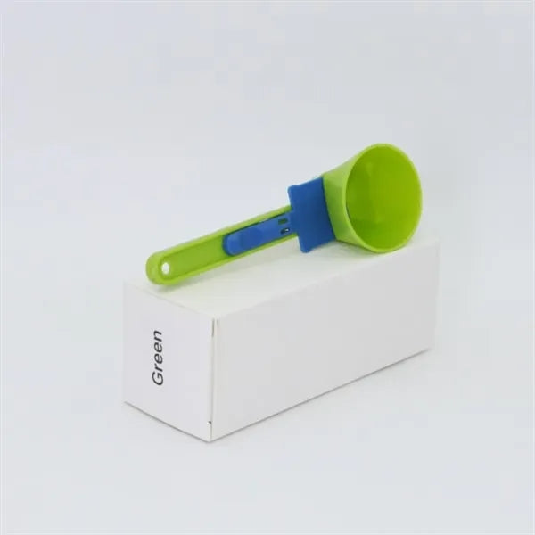 Funnel Measuring Spoon Scoop with Handle and Sliding Base