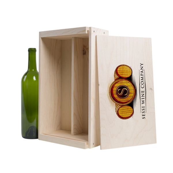 2-Bottle Wood Wine Box
