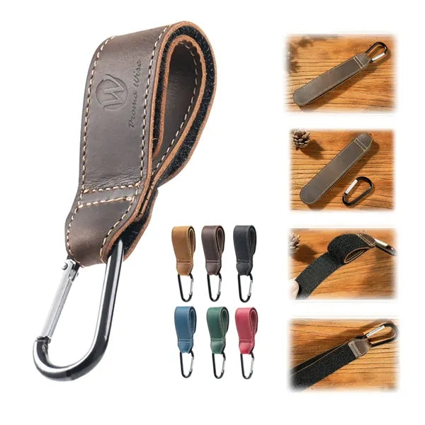Cowhide Adjustable Mommy Hook for Stroller Car Shopping Cart