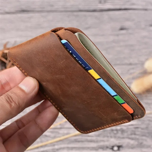 Genuine Leather Waterproof Portable Card Holder