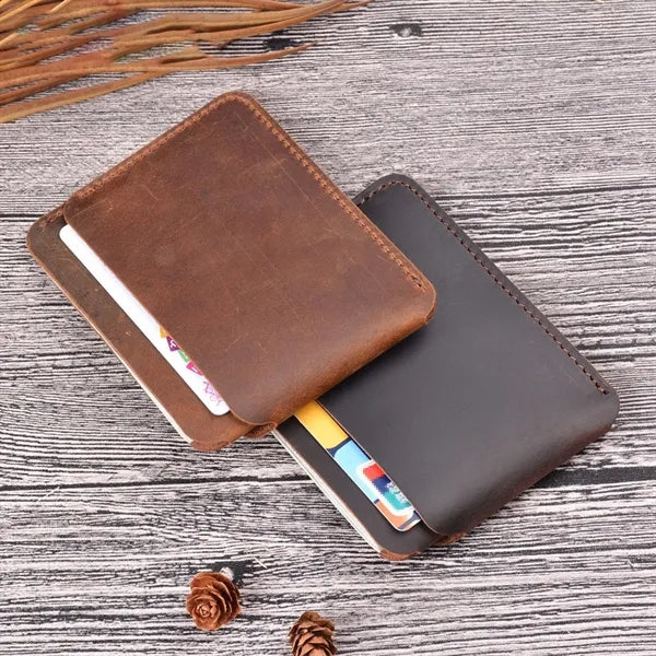 Genuine Leather Waterproof Portable Card Holder