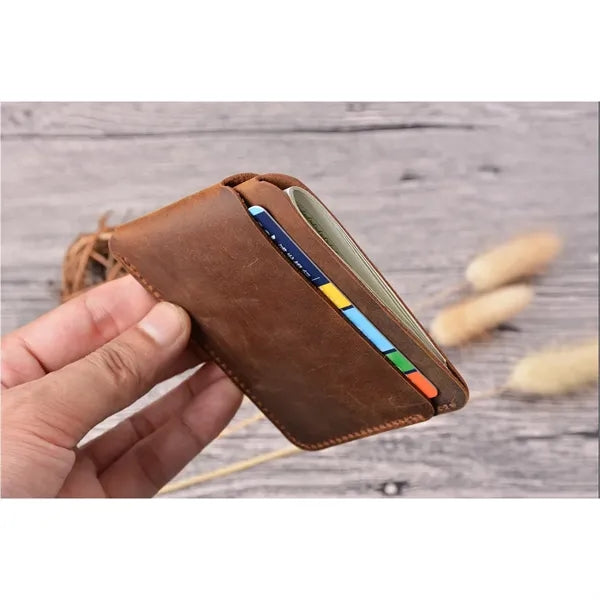 Genuine Leather Waterproof Portable Card Holder