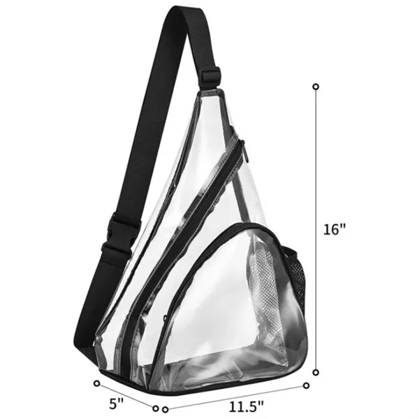 Convenient Unisex Clear PVC Crossbody Shoulder Bag