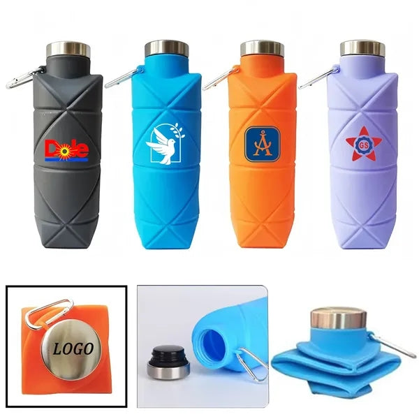 24oz Collapsible Silicone Water Bottle