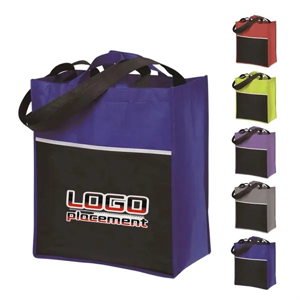 Grocery Tote Bag W/Front Pocket