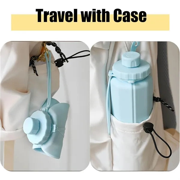 Portable Foldable Silicone Sports Water Bottle Free Shipping