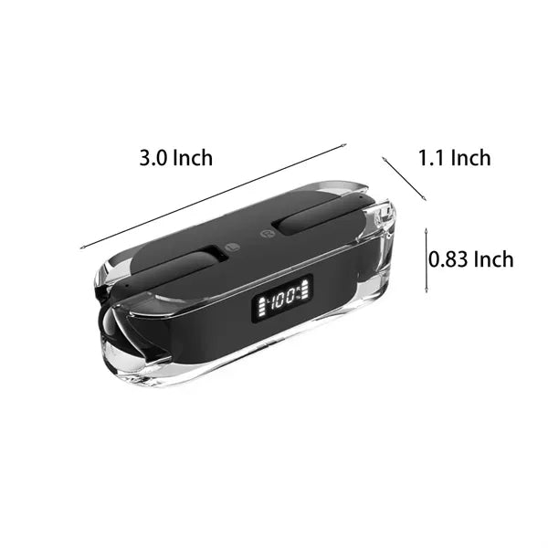 Wireless Earbuds With Digital Power Display