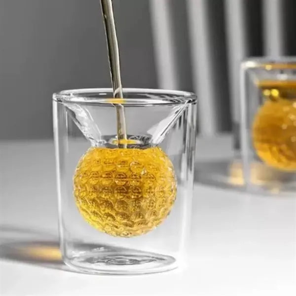 Double Walled 3D Golf Whiskey Glass