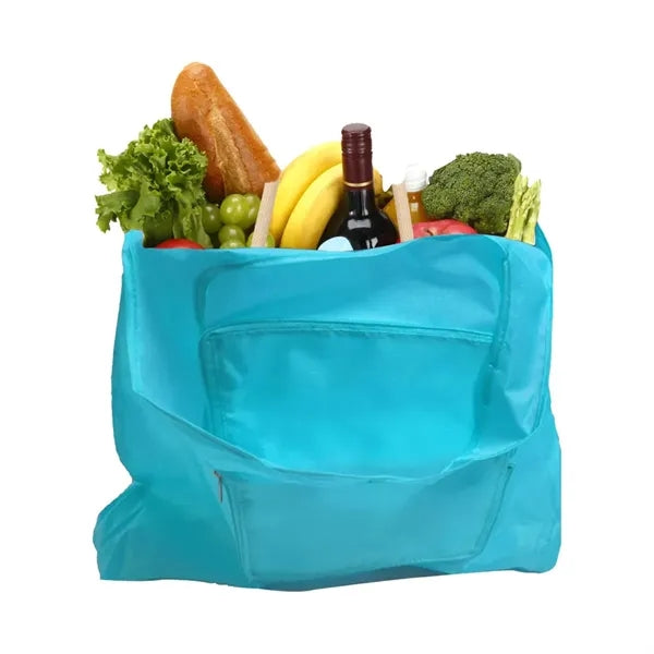 Folding Grocery Tote Shopping Bag Zipper