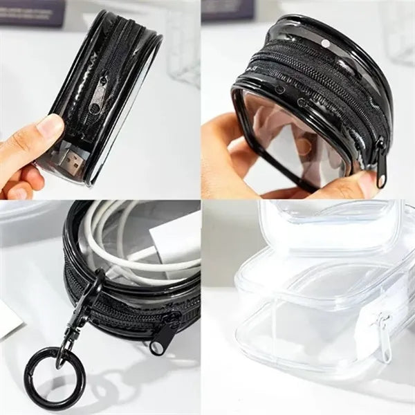 Transparent Travel Cable Organizer Pouch