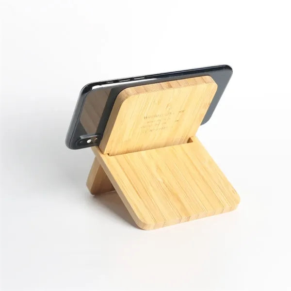 Bamboo Wireless Phone Charger & Desk Stand