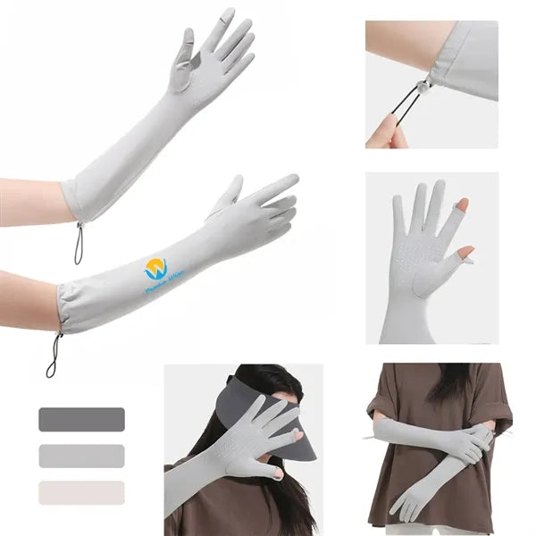 Extended Touchscreen UV Sun Protection Driving Arm Gloves