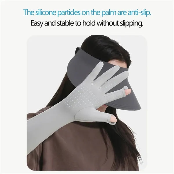 Extended Touchscreen UV Sun Protection Driving Arm Gloves