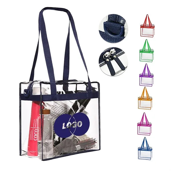 Clear PVC Zipper Tote Bag